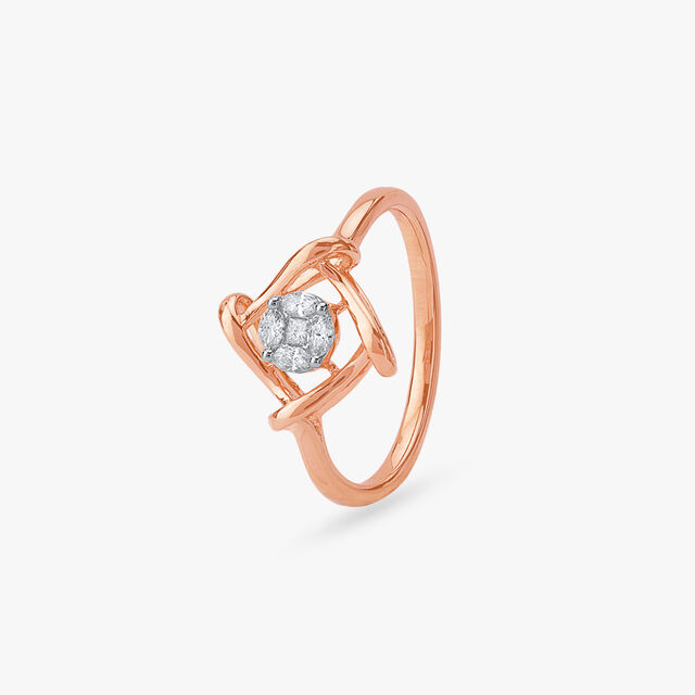 Amira Gold Float Frame Diamond Ring