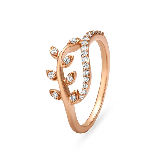 Amira Gold Serene Diamond Finger Ring