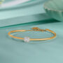 Amira Gold Glittering Cluster Diamond Bangle