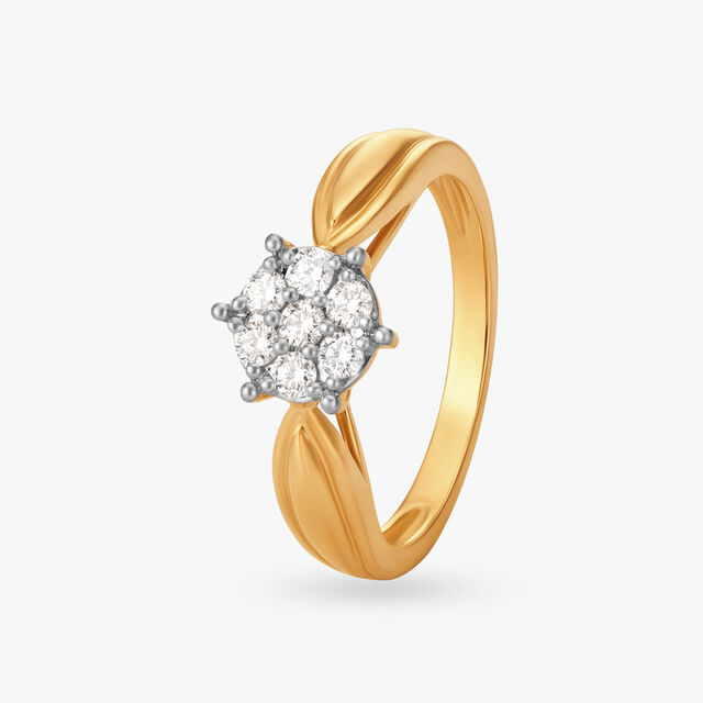 Amira Gold Radiating Luxury Diamond Ring