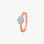 Amira Gold Halo Nest Diamond Ring