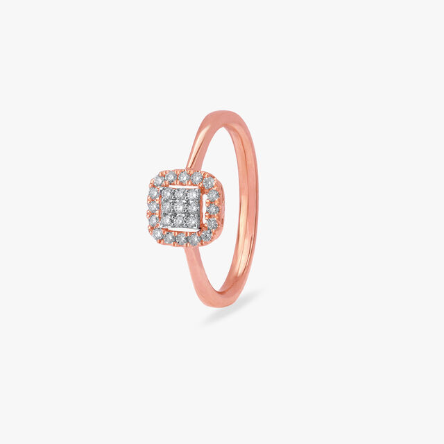 Amira Gold Glimmer Grid Diamond Ring