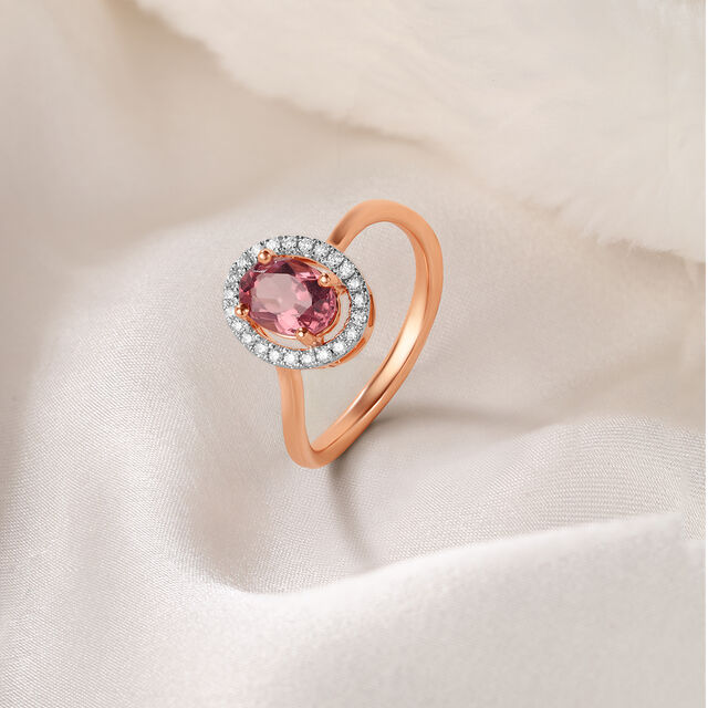Amira Gold Tickle Pink Diamond Ring
