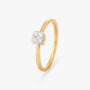 Amira Gold Celestial Square Diamond Finger Ring