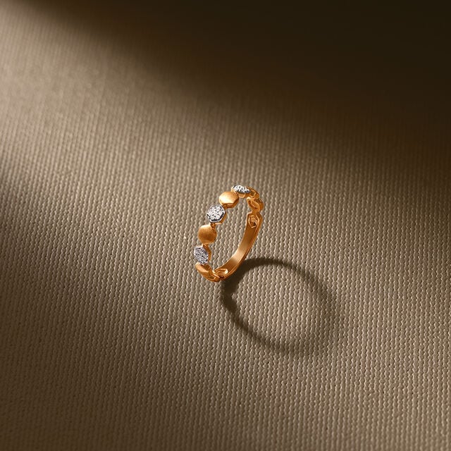 Amira Gold Bold Geometric Diamond Ring