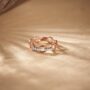 Amira Gold Modish Links Diamond Ring