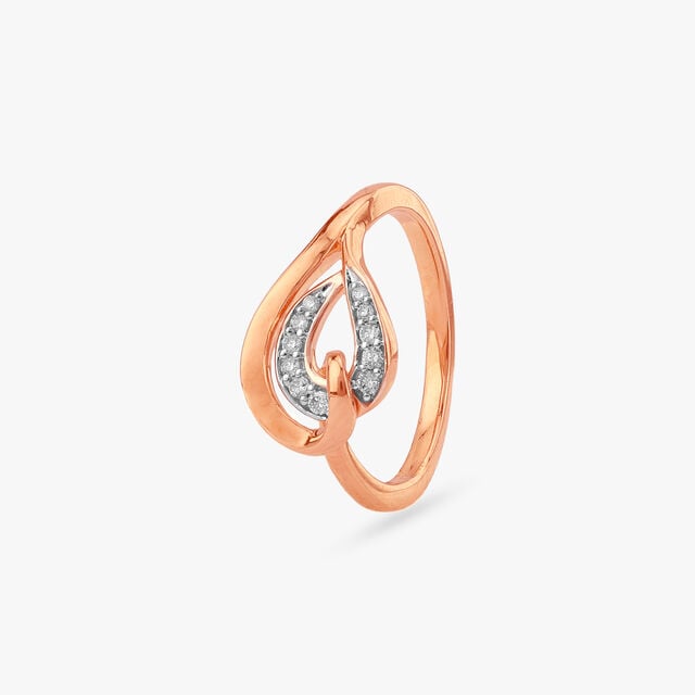 Amira Gold Soft Spiral Diamond Ring