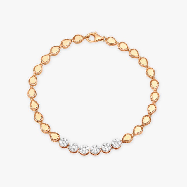 Amira Gold Teardrop Diamond Bracelet