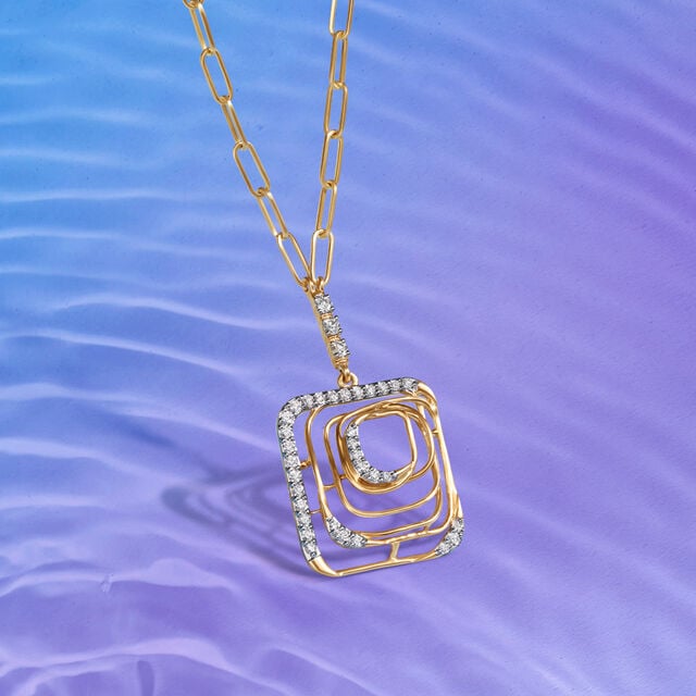 Amira Gold In the Flow Diamond Necklace
