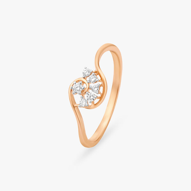 Amira Gold Semi Bloom Finger Ring