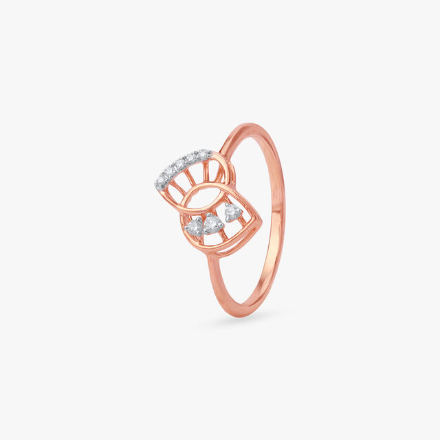 Amira Gold Fusion Arc Diamond Ring