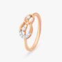 Amira Gold Oval Diamond Finger Ring