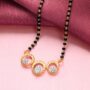 Amira Gold Radial Shimmer Diamond Mangalsutra