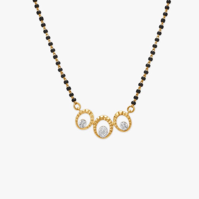 Amira Gold Radial Shimmer Diamond Mangalsutra