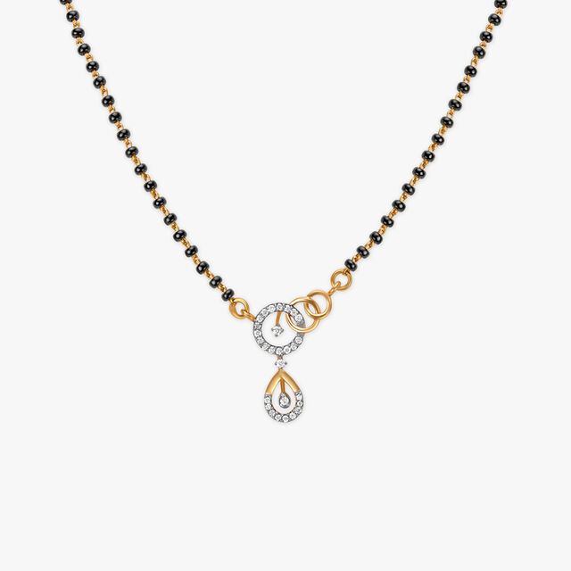Amira Gold Charming Circlets Diamond Mangalsutra