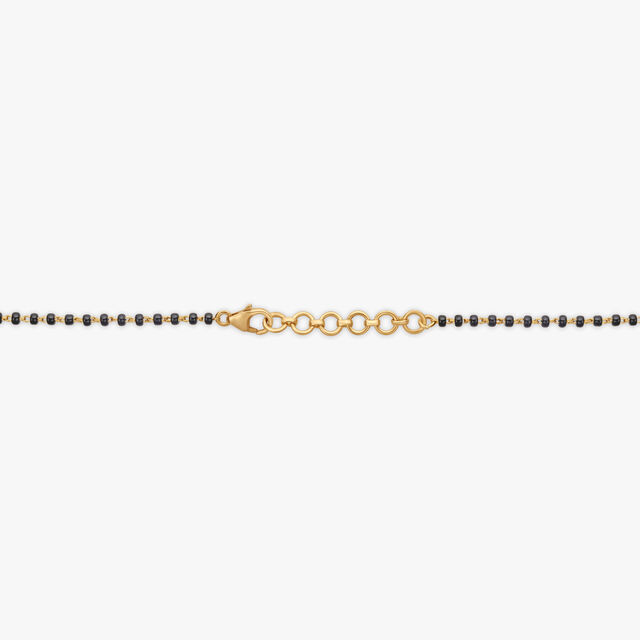 Amira Gold Evergreen Leafy Diamond Mangalsutra - Image 3