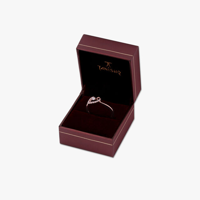 Amira Gold Graceful Curves Diamond Finger Ring - Image 3
