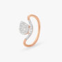 Amira Gold Glamorous Pave Diamond Finger Ring