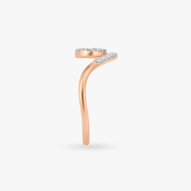 Amira Gold Glamorous Pave Diamond Finger Ring - Image 2