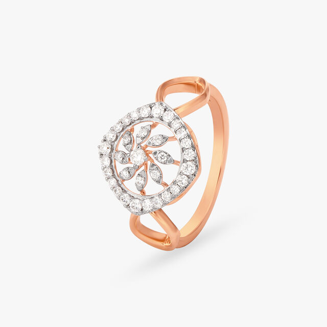 Amira Gold Elegant roseate Diamond Finger Ring
