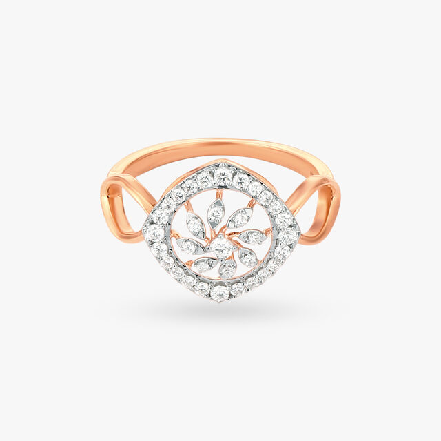 Amira Gold Elegant roseate Diamond Finger Ring