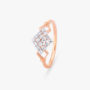 Amira Gold Geometric Glamour Diamond Finger Ring