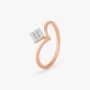 Amira Gold Modernist Square Diamond Finger Ring