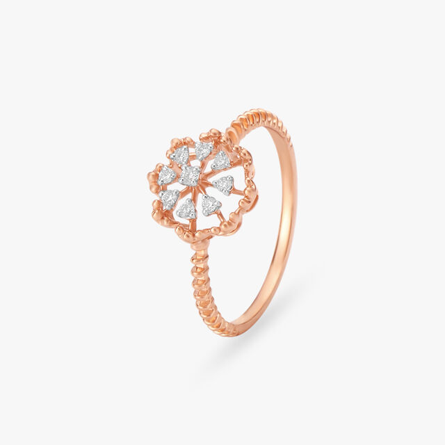 Amira Gold Evergreen Floral Diamond Ring