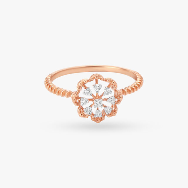 Amira Gold Evergreen Floral Diamond Ring