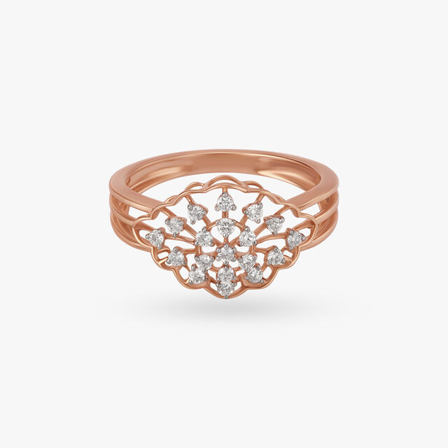 Amira Gold Classic Floral Diamond Ring