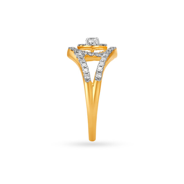 Amira Gold Dazzling Diamond Finger Ring - Image 2