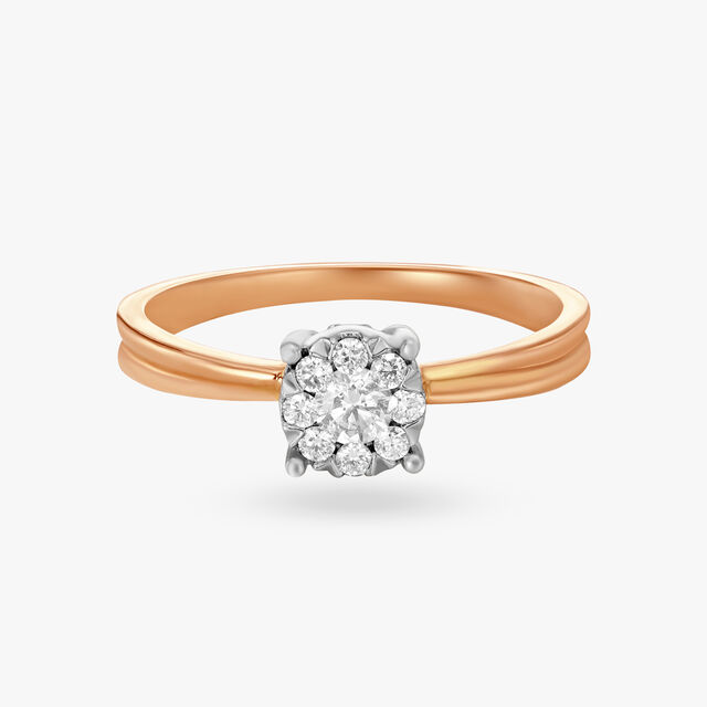 Amira Gold Clustered Diamond Finger Ring - Image 1