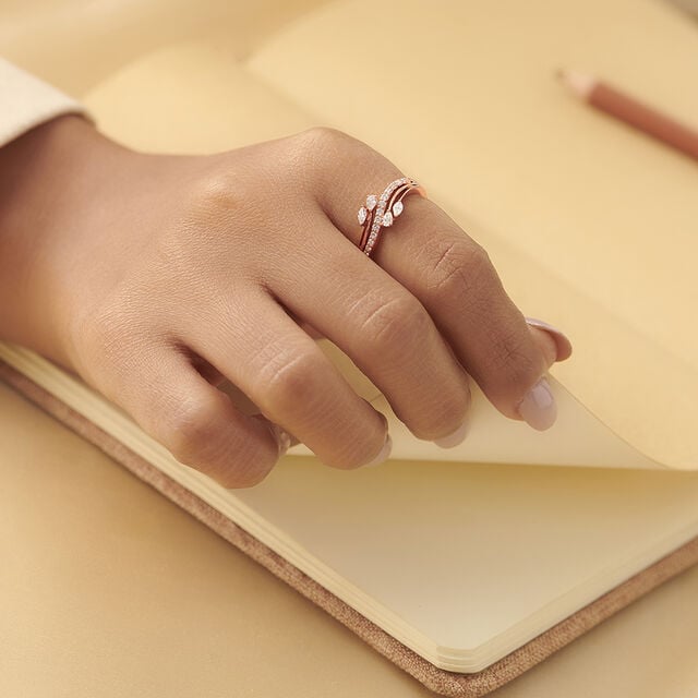 Amira Gold Charming Spring Diamond Ring - Image 1