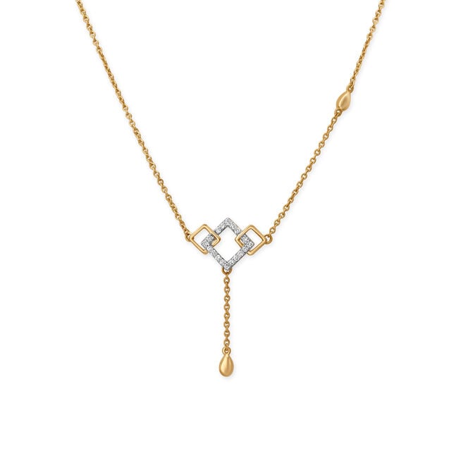 Amira Gold Interlinked Geometric Diamond Necklace