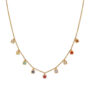 Amira Gold Trendy Diamond and coloured stones Necklace