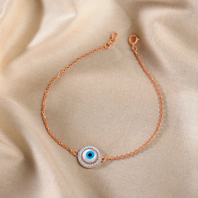 Amira Gold Delicate Evil Eye Diamond Bracelet
