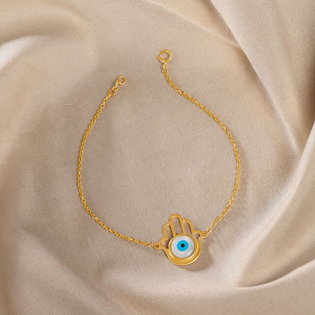 Amira Gold Protective Evil Eye and Hamsa Hand Bracelet