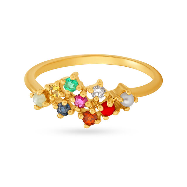 Amira Gold Radiant Geometric Finger Ring