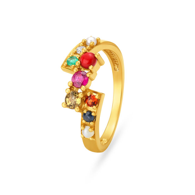 Amira Gold Classic Navaratnam Finger Ring