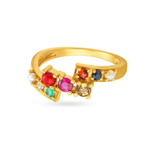 Amira Gold Classic Navaratnam Finger Ring