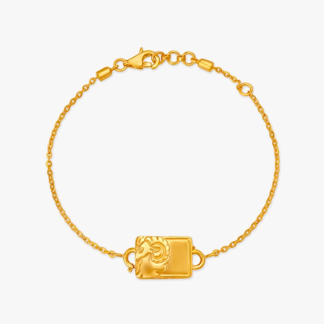 Amira Gold Courageous Aries Bracelet