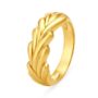 Amira Gold Classic 22 Karat Yellow Gold Leaf Patterned Finger Ring