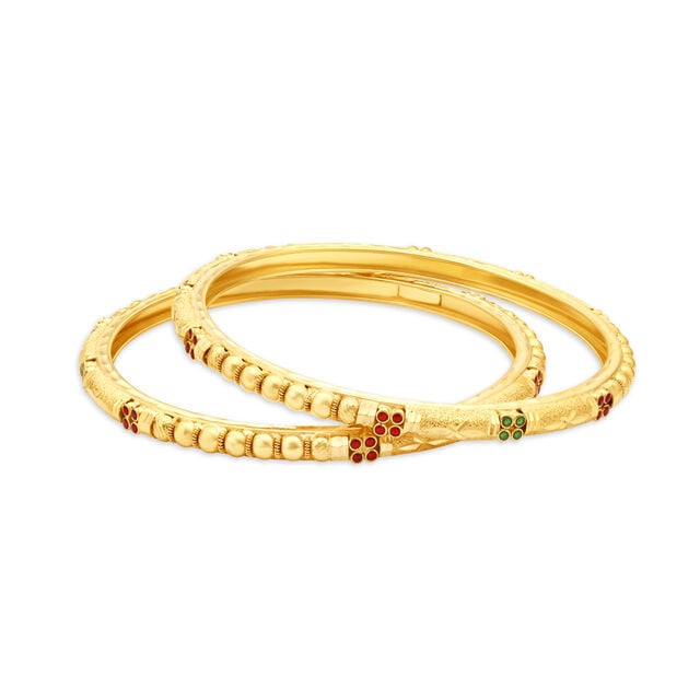 Amira Gold Ornate Traditional Gold Bangle