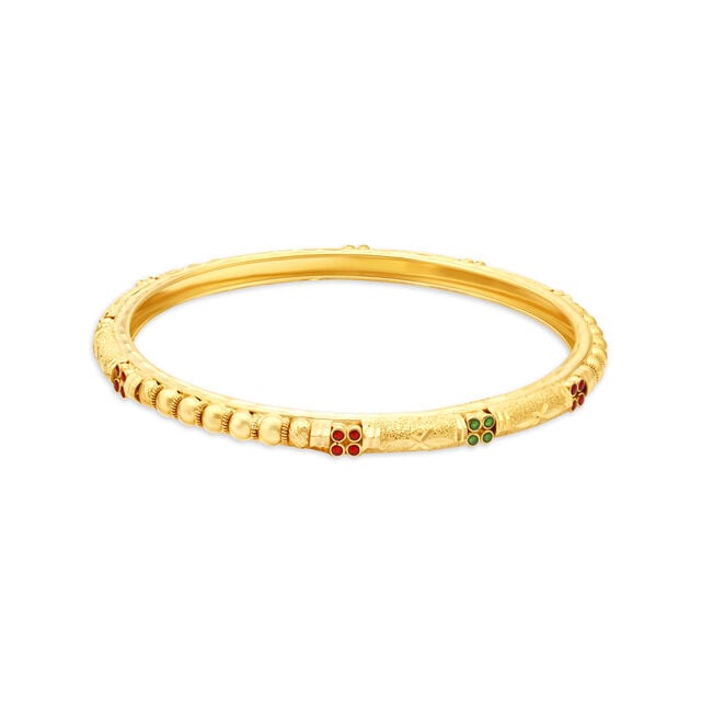 Amira Gold Ornate Traditional Gold Bangle
