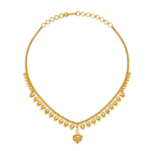 Amira Gold Charming Gold Necklace for the Kannadiga Bride