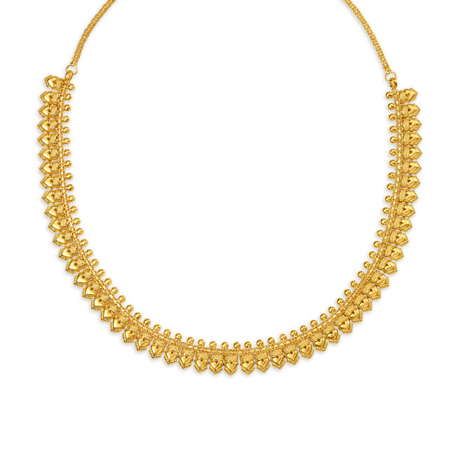 Amira Gold Dazzling Gold Necklace for the Kannadiga Bride - Image 1