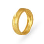 Amira Gold Striking 22 Karat Yellow Gold Swirled Finger Ring