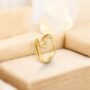 Amira Gold Sublime Brushstroke Pattern Gold Ring