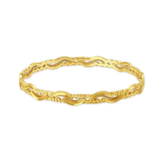 Amira Gold Enchanting Yellow Gold Carved Bangles