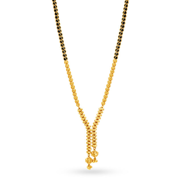 Amira Gold Distinctive Yellow Gold Beaded Mangalsutra - Image 1